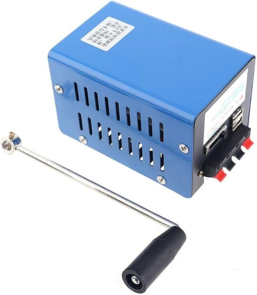 Handmatige Dynamo - Nood Generator - Stroom Opwekken - 1000 Watt Vermogen - Draagbaar Ontwerp - Grijs