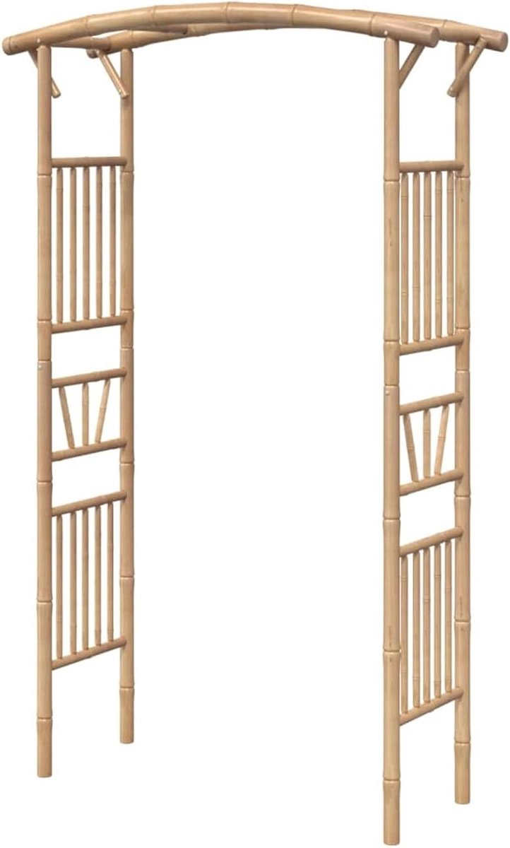 Bamboe Rozenboog - Tuin Pergola - Planten Steunen - Weerbestendig Materiaal - 187 cm Hoog - Natuurlijk