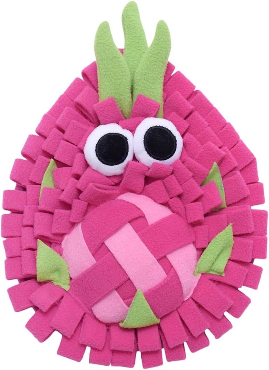 Hondensnuffeltapijt - Voedingspuzzel - Mentale stimulatie - Antislip ontwerp - 25 x 20 cm - Pitaya