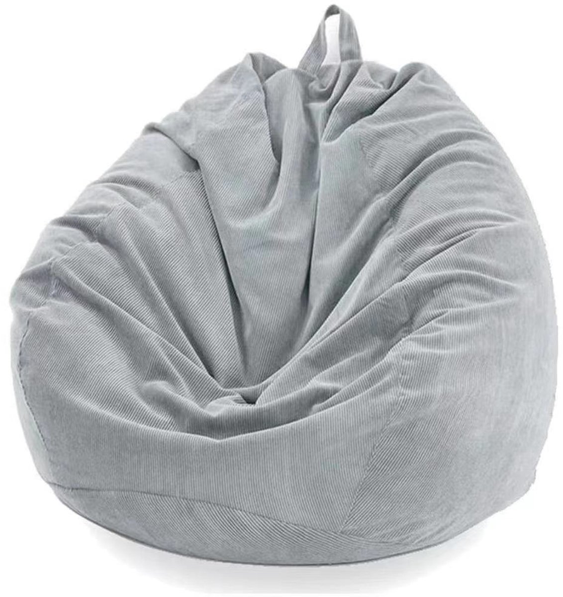 Lichtgrijze katoenlinnen zitzakhoes 100×120cm zonder vulling | Comfortabel duurzaam voor tieners en volwassenen | Geschikt voor woon-, slaap en speelkamer