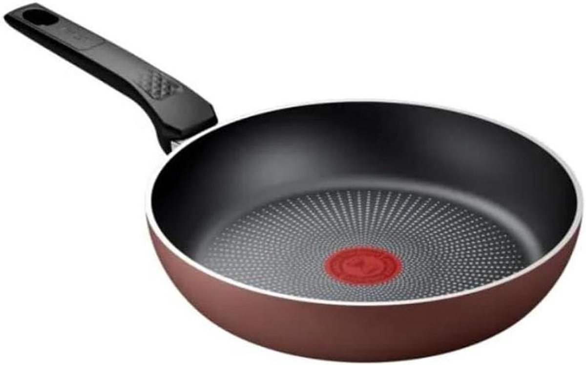 Koekenpan Kookpan Dagelijks Koken Thermo-signaal Indicator 20 cm Bruin