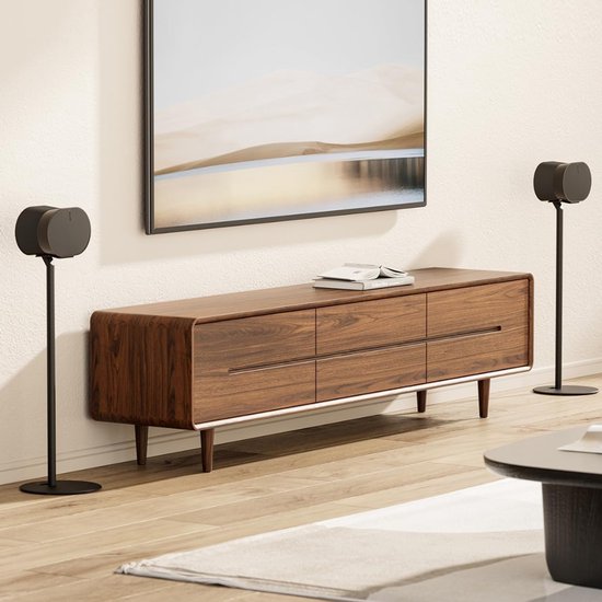 YOR® Luidspreker Standaard - Standaard - Luidsprekerstandaard - Zwart - 25cm x 25cm x 72cm van yor — afbeelding 5