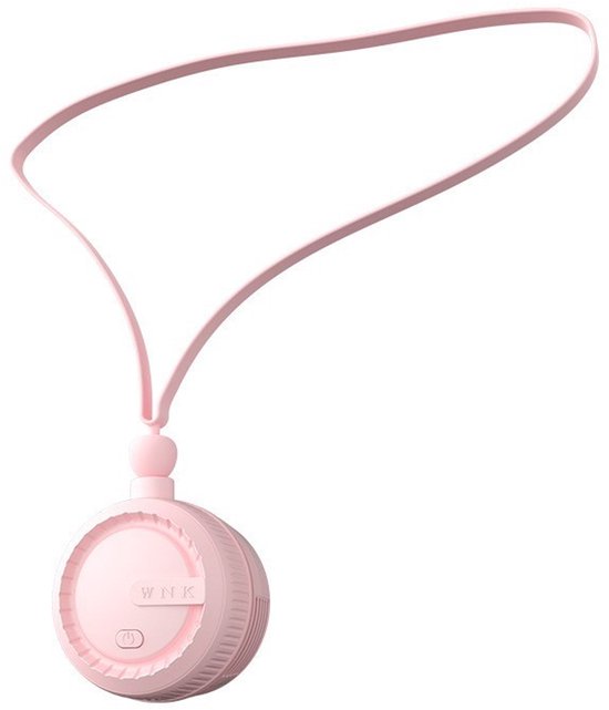 Bladloze Halsventilator USB Oplaadbaar 360° Draaibaar Compact Lichtgewicht Handsfree Ventilator