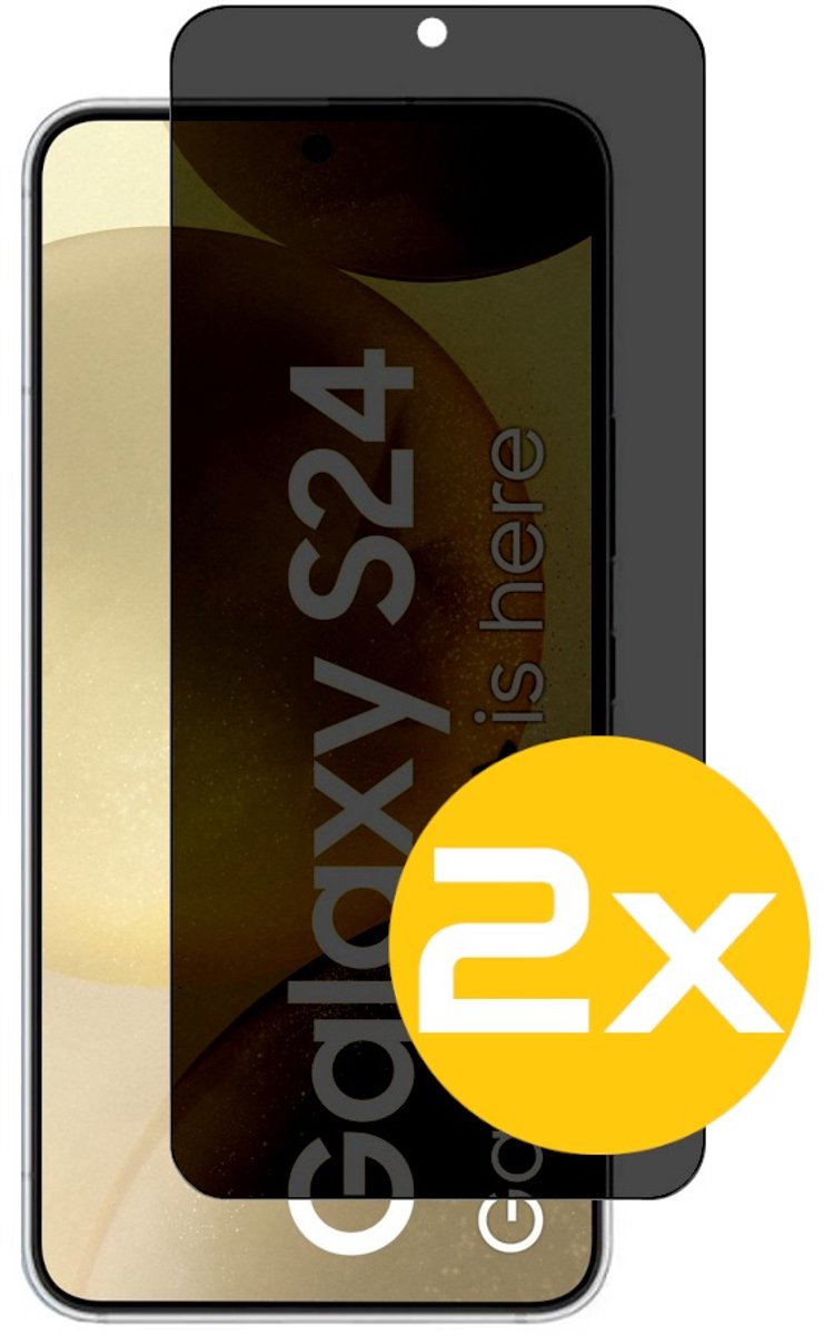 Privacy Screenprotector Geschikt Voor Samsung S24 - Volledige Beschermglas - 2 Stuks