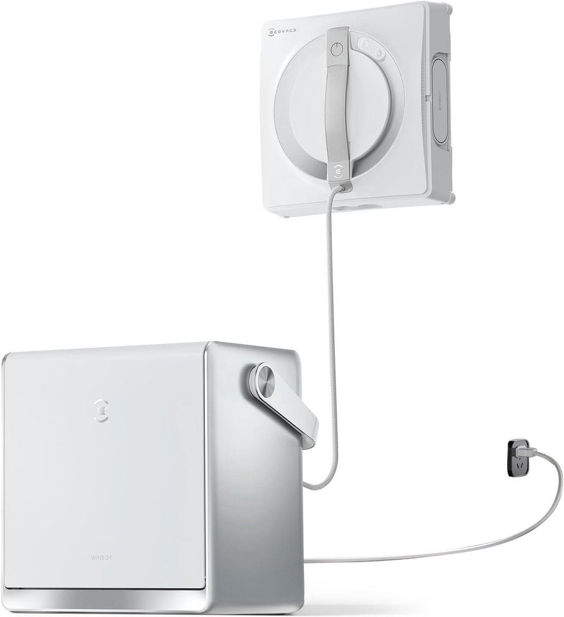 ECOVACS WINBOT W2 PRO OMNI Robot ramenreiniger–Ramenwasser–Ruitenreiniger – WIN-SLAM 4.0 intelligente routeplanning– 6-in-1 multifunctioneel station–12-traps veiligheidssysteem–Dubbele stroommodus–Voor ramen–Spiegels–Glazen deuren