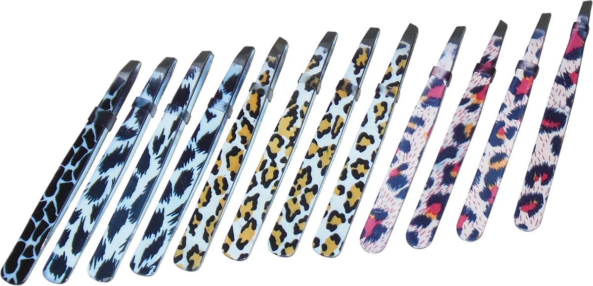 12x Pincet dierenprint
