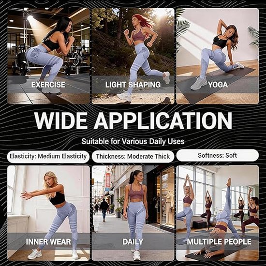 Anti-cellulitis-leggings - sportlegging voor dames - lange compressielegging billen push-up hoge taille ondoorzichtig - yoga pilates sportbroek - 1 stuk-Sportbroek - Lichtpaars- L — afbeelding 5