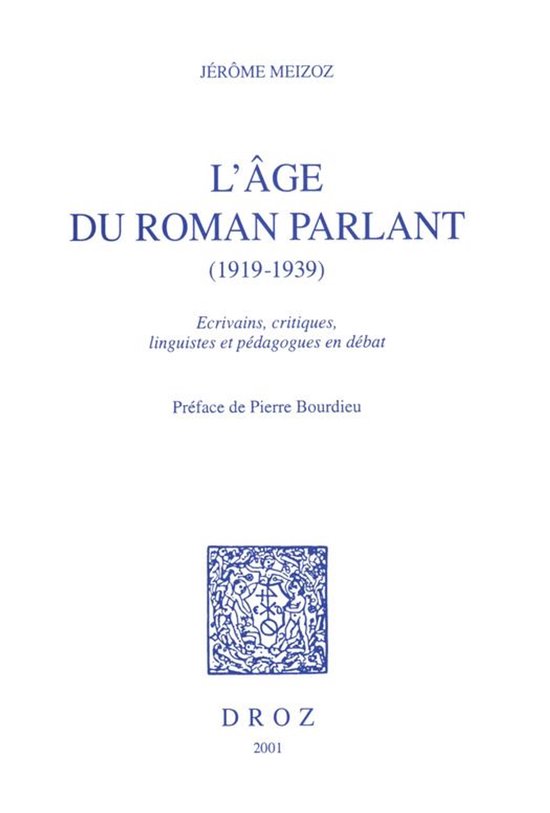 Histoire des Idées et Critique Littéraire - L'Age du roman ... - cover