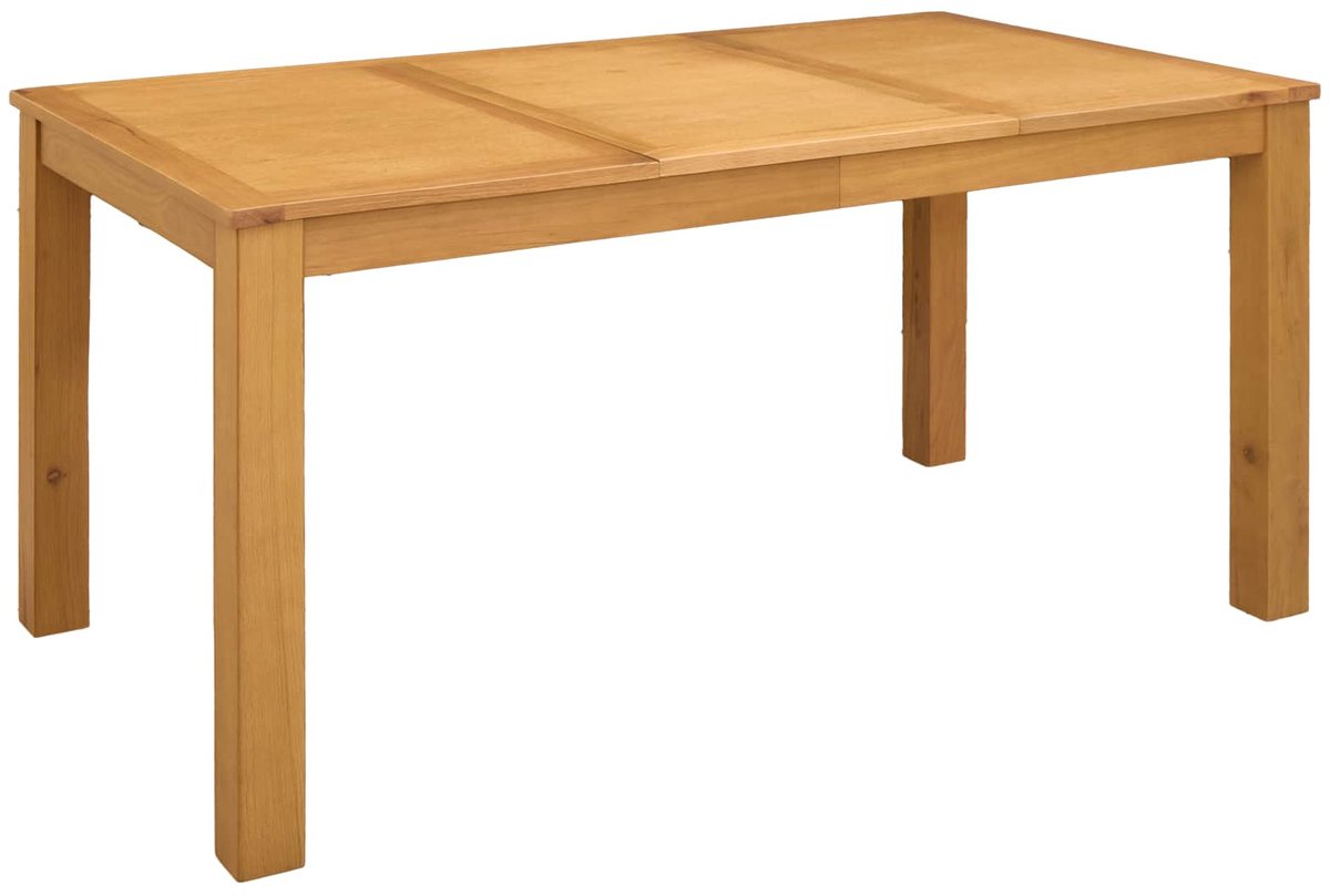 vidaXL Eettafel - SNEEK - 150 - x - 85 - x - 75 - cm - Massief - Eikenhout - Naturel