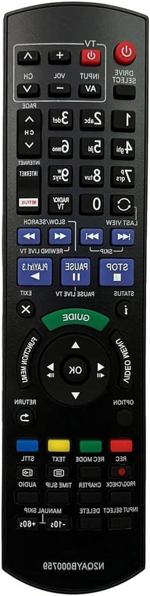 Afstandsbediening - Universele Bediening - Blu-Ray Speler - Directe Vervanging - 20 cm - Zwart