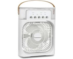 Mini Airco - Verdampingskoeler Luchtkoeler - Persoonlijke Koeling - 3 Snelheden Instelbaar - 21cm Hoog - Wit