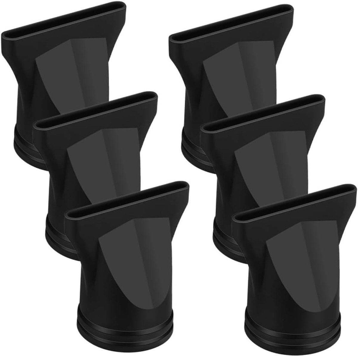 Haardroger Accessoires - Diffuser Mondstuk Set - Haar Styling - Efficiënt Drogen - 6 Delig - Zwart