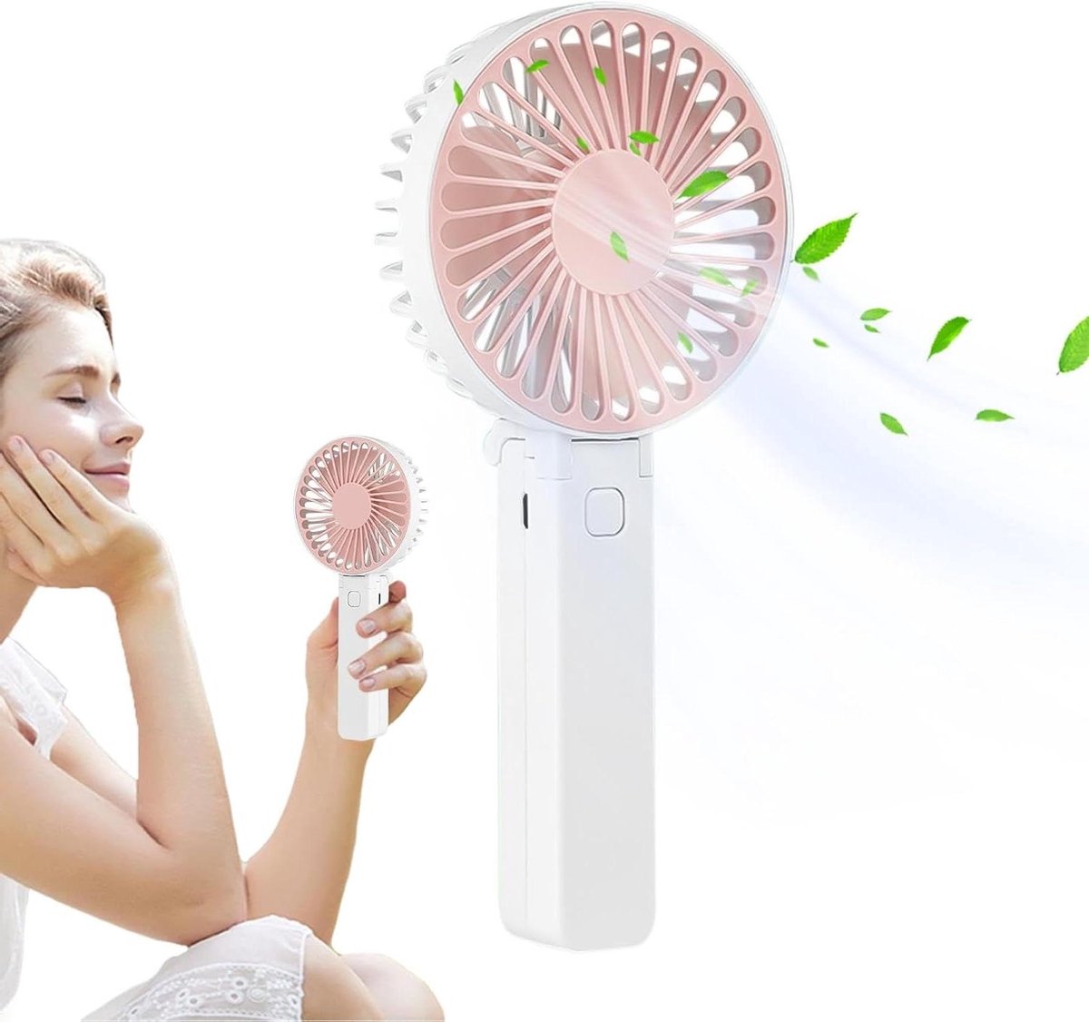 Draagbare Opvouwbare Ventilator - Kleine Persoonlijke Fan - Altijd Koel Blijven - 180 Graden Opvouwbaar