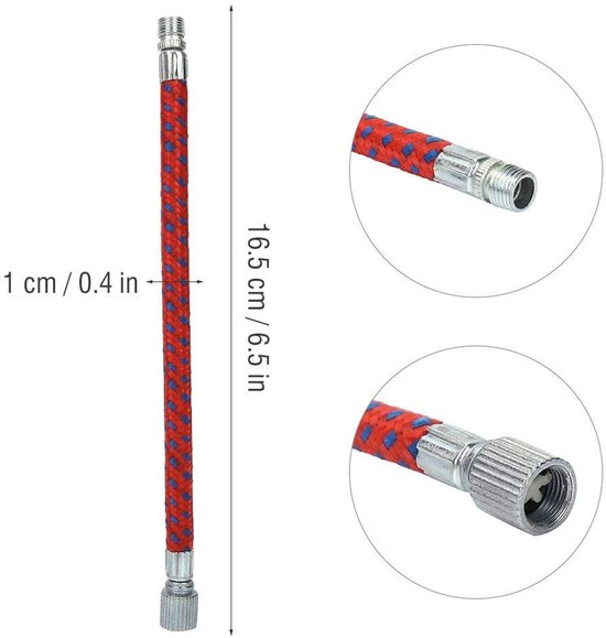 Allecto - Fiets Pomp Slang - Aluminium Pomp Tube - Verbeterde Luchtstroom - Geschikt voor Fietsbanden - Gemakkelijk te gebruiken - Slang met Naaldv... — afbeelding 4