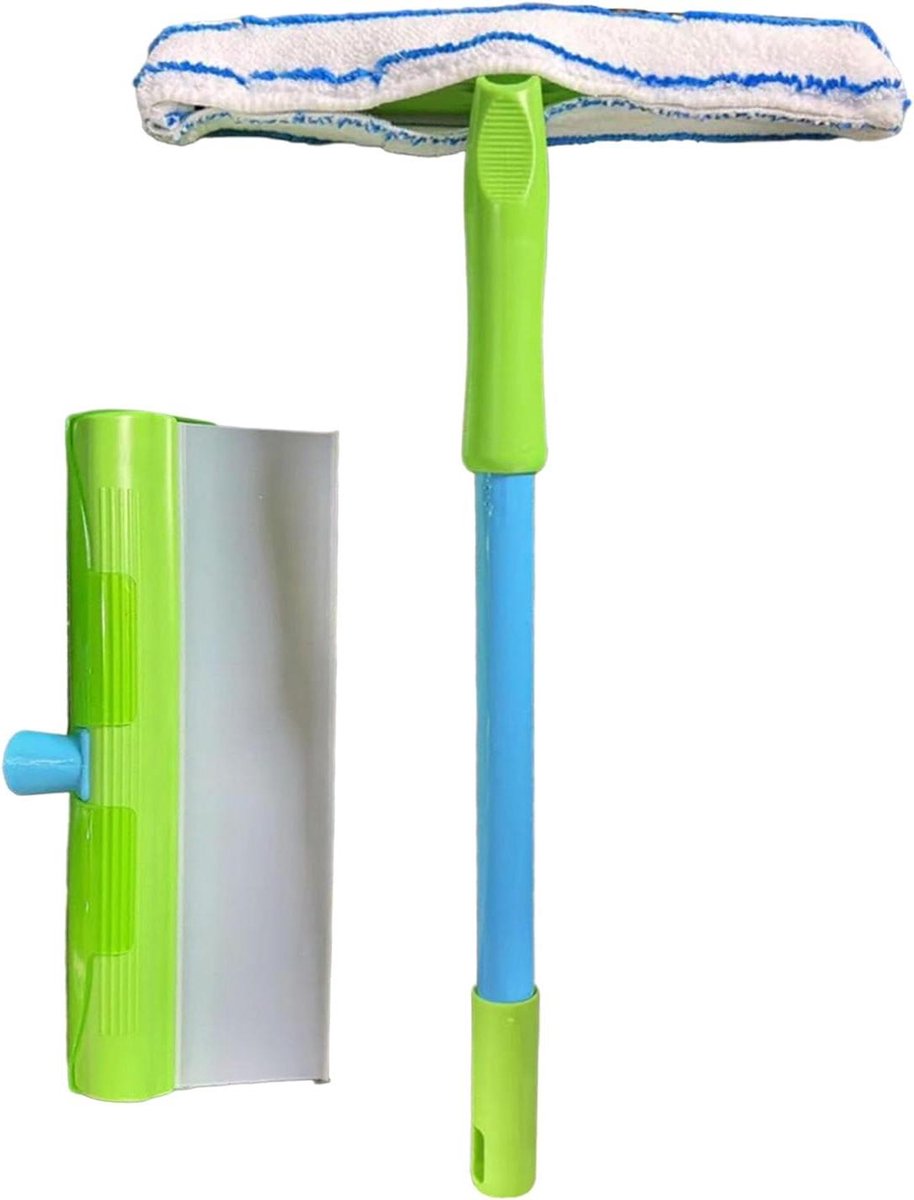Doucheglas Trekker - Ramenreiniger Spiegel - Snel Oppervlakken Reinigen - Flexibele Siliconen Schraper - 39x30cm - Groen