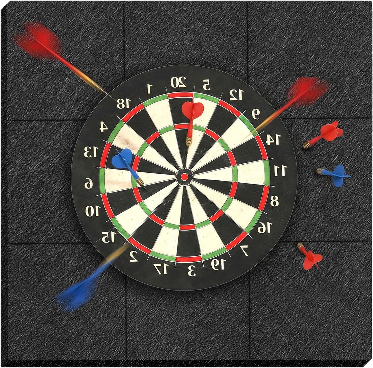 Wandbescherming Dartbord - Vilt Cork Paneel - Muur Beschermen - Zelfklevend Restloos - 90x90 cm - Zwart