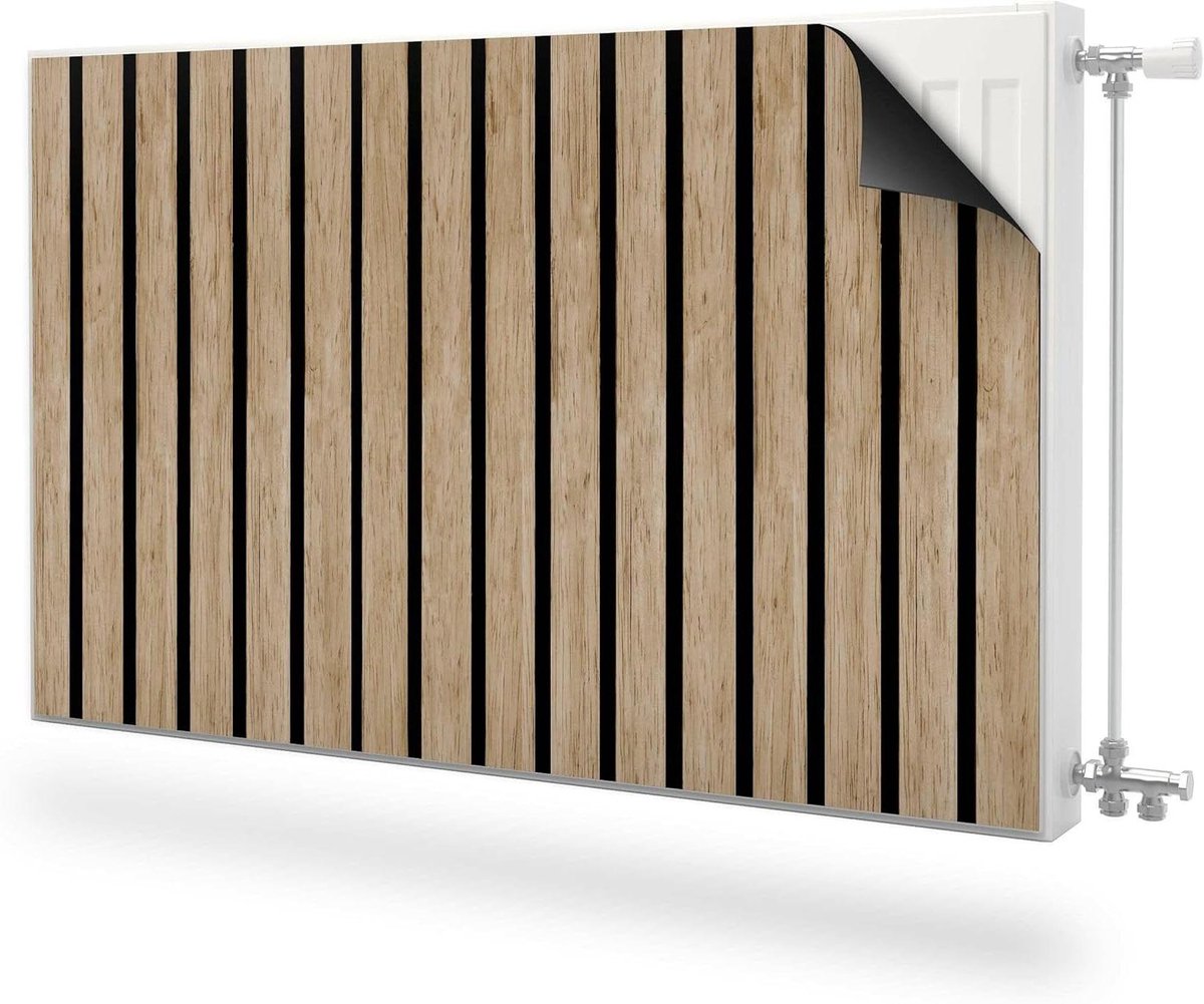 Magnetische Radiatorbekleding - Radiatorfolie Decoratieve Afdekking - Interieur Verfraaien - Geurloos en Gezond Veilig - 80 x 60 cm - Houtprint