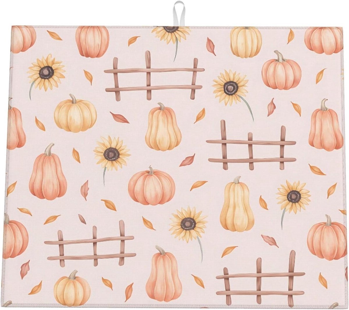 Afwasmat - Droogmat Keuken - Aanrecht Beschermen - Absorberende Microvezel - 41 x 46 cm - Oranje