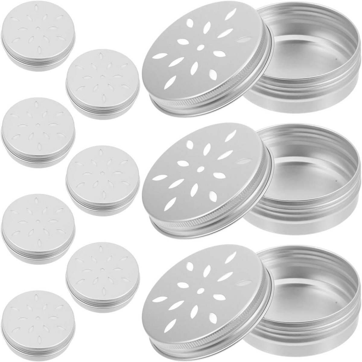 Honden Geur Trainingsboxen - Neuswerk Speelgoed - Hond Trainen - Aluminium Materiaal - 10 stuks - Zilver