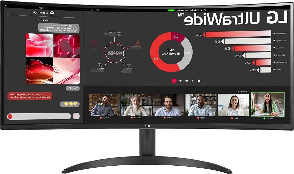 Gebogen UltraWide Monitor - Curved Monitor QHD - Multitasking en Creatie - sRGB 99% HDR10 - 34 inch - Zwart