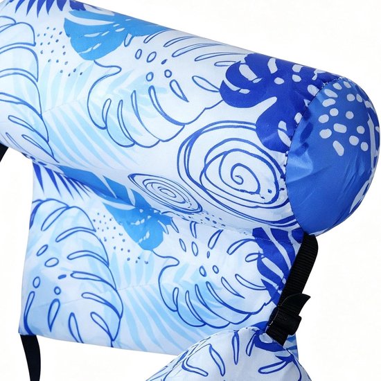 Zwembad Drijfstoel - Opblaasstoel Lounger - Ontspannen op water - Opvouwbare rugsteun - 76x40.5x60.9cm - Lichtblauw — afbeelding 4