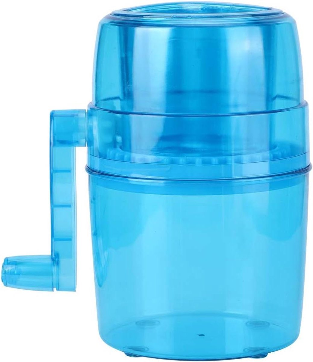 Handmatige IJsmachine - IJscrusher Slush Maker - Zomerdrankjes Maken - Geen Stroom Nodig - 1 Liter - Blauw