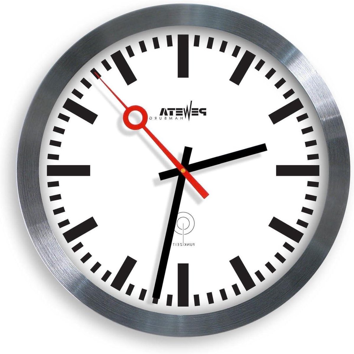 Wandklok - Klok - Tijd Weergeven - Radio Functie - 30 cm - Zilver