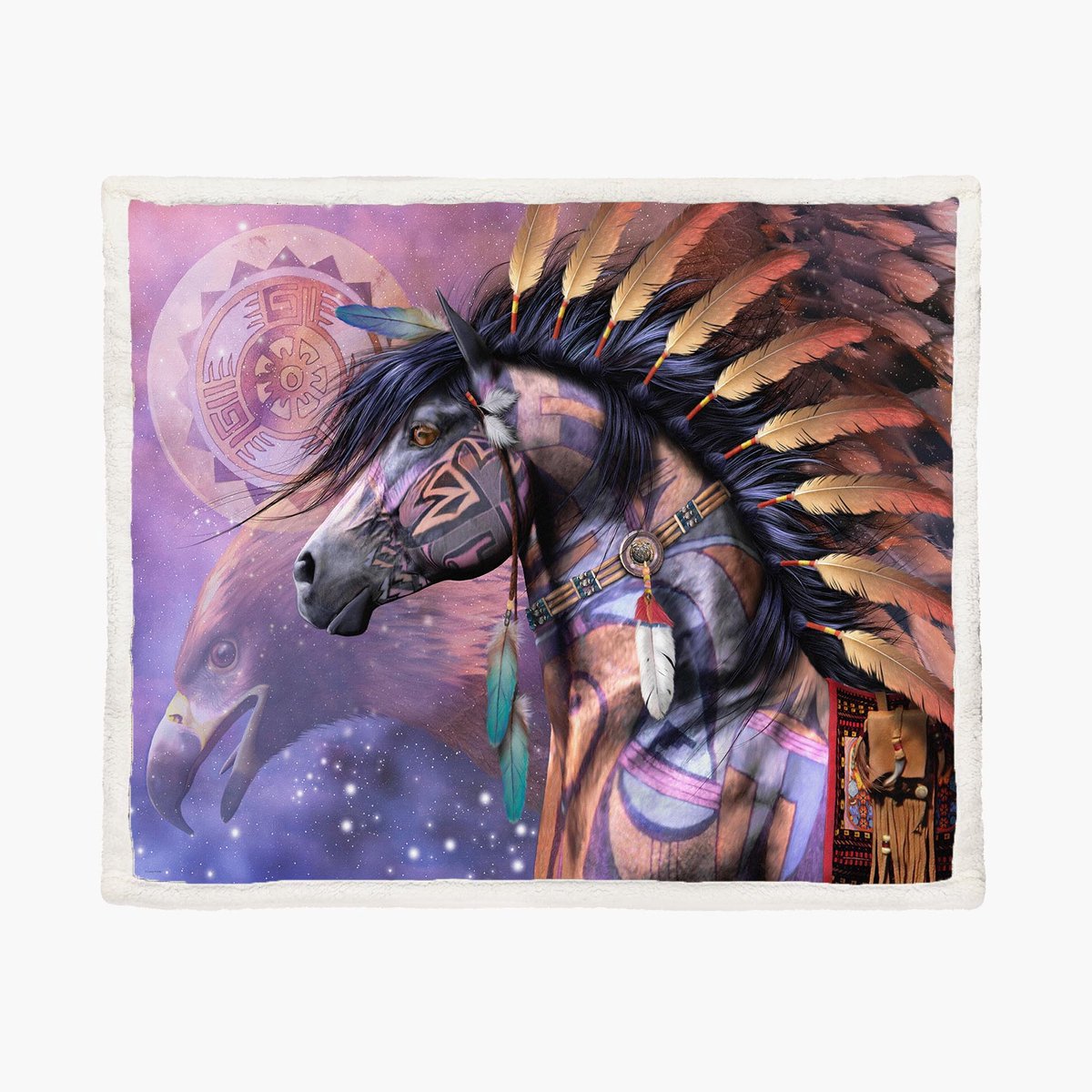 The Coloured House Fleece Deken 150*200cm Shaman Multicolor
