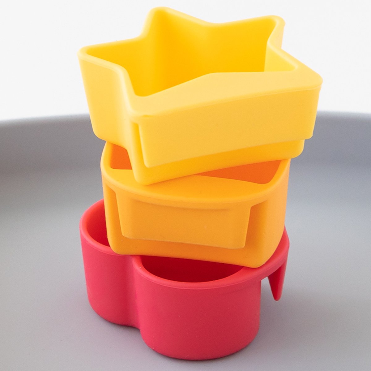 Bumkins - Little Dippers | Siliconen Dipbakjes voor aan de Rand van een Bord of Kom (3 stuks) - Tutti-Frutti