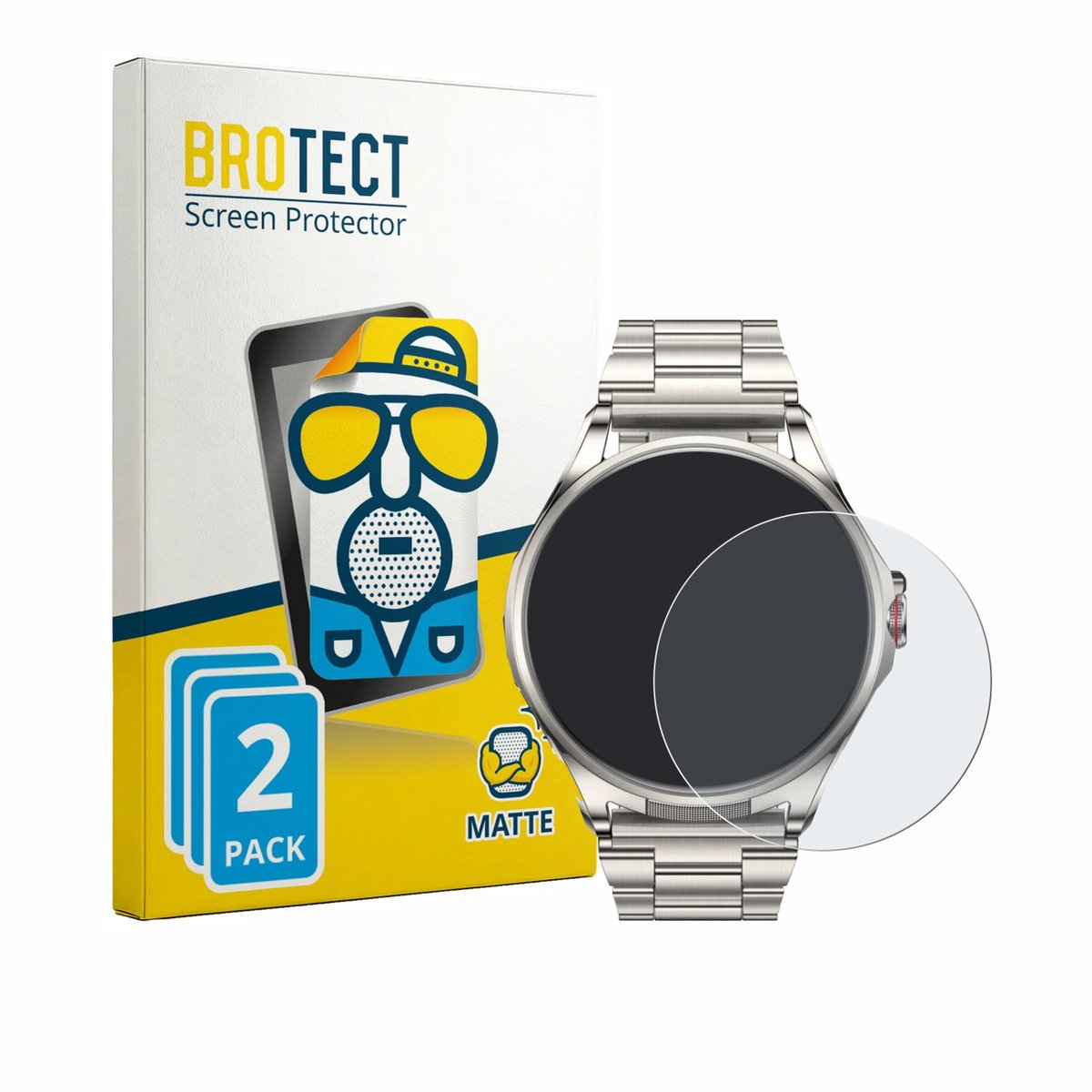 BROTECT - Screenprotector voor Huawei Watch Buds 2 - Folie Beschermfolie matte 2 Stuks