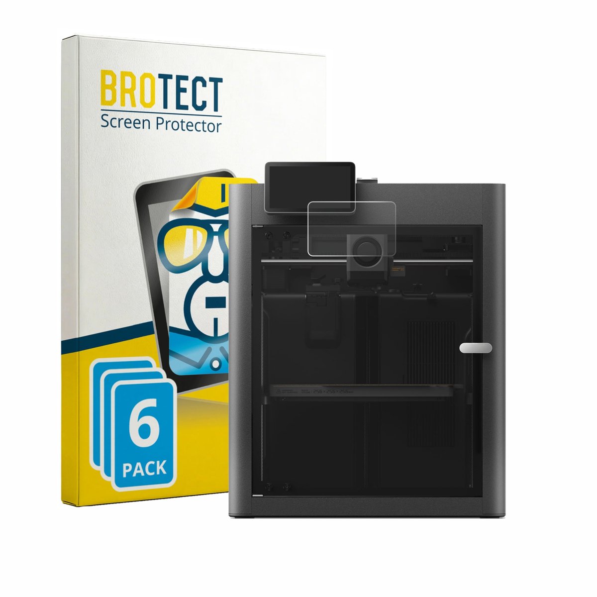 BROTECT - Screenprotector voor Bambu Lab X2D - Folie Beschermfolie transparant 6 Stuks