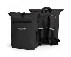 Cycloni DASH Fietsrugzak - Rugzak met Laptop Compartiment - Fietstas 100% Waterdicht - Inclusief 16 inch Uitneembare Laptoptas – Zwart