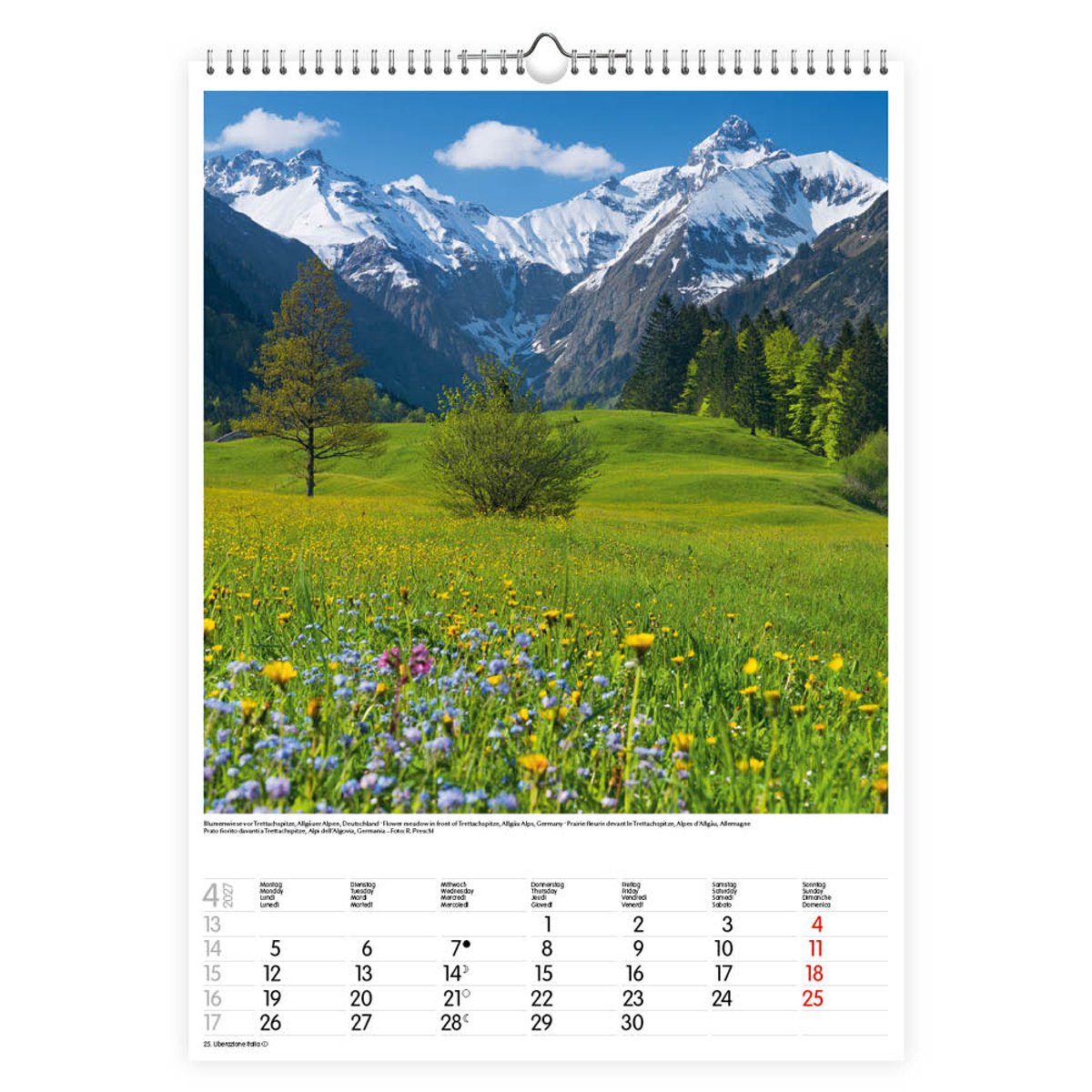 Alpen Kalender 2027 Groot