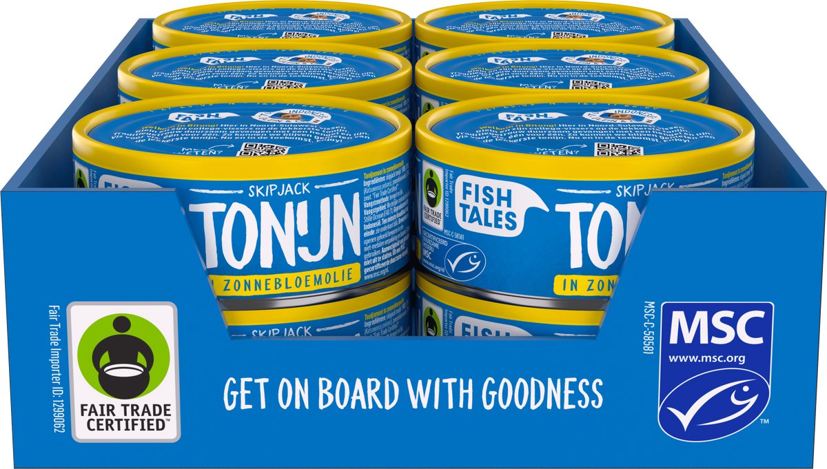 Fish Tales - Tonijn - 12 pack - Zonnebloemolie - Hengel en Lijn - Fair Trade - MSC