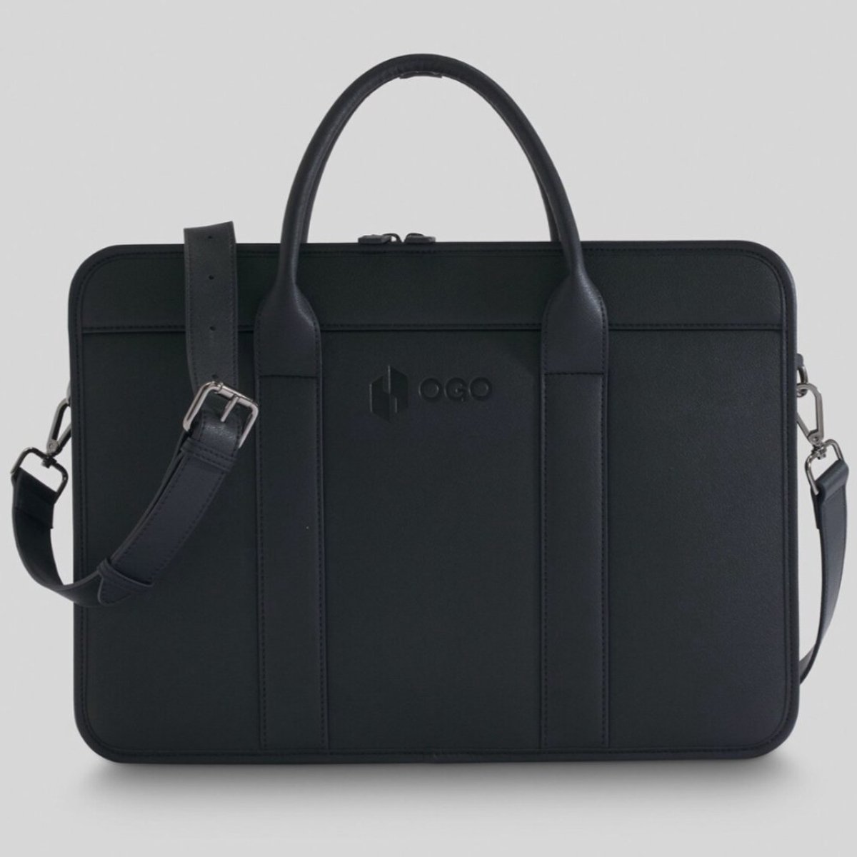 OGO Business - Laptoptas - Zwart - Ritssluiting - Afneembare schouderriem