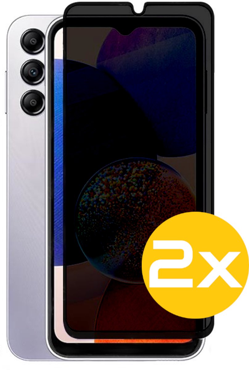 Privacy Screenprotector Geschikt Voor Samsung A14 - Volledige Beschermglas - 2 Stuks