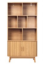 CALICOSY - Boekenkast met 2 schuifdeuren 40x80 x158cm