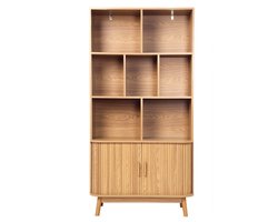 CALICOSY - Boekenkast met 2 schuifdeuren 40x80 x158cm