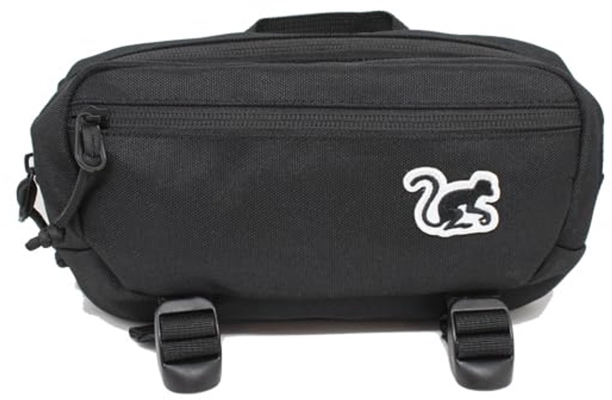 Crossbody heuptas - Hondentas - Unisex tas voor volwassenen - 1,5 liter - Gerecycled (zwart)