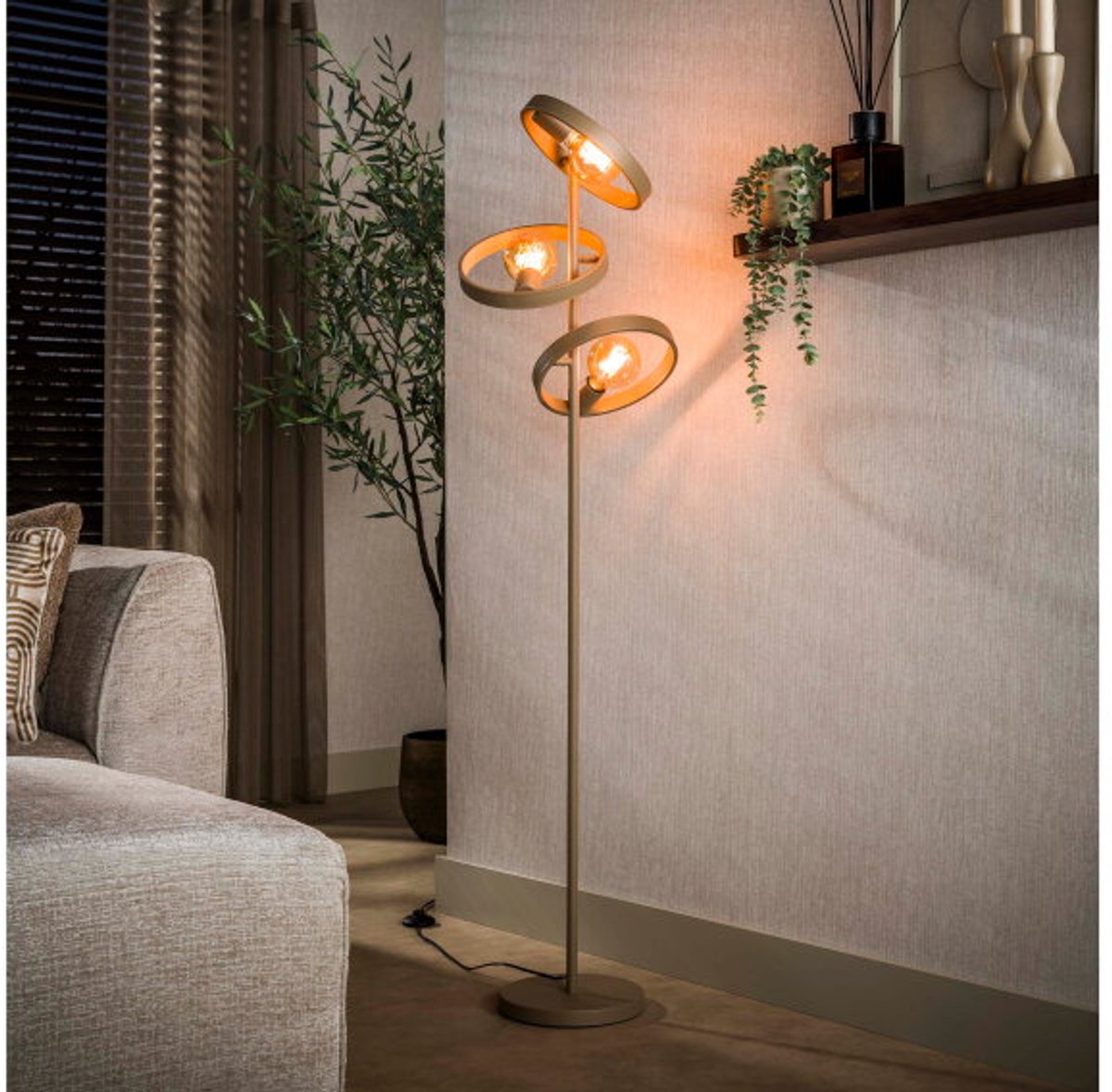 Vloerlamp Hover 3L - Beige