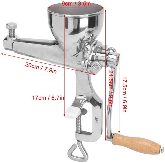 Allecto - Tarwegraspers - Handmatige Sapcentrifuge - Roestvrij staal - Groentepers - Geschikt voor Fruit en Groenten - 31D x 22B x 12H cm van Merkloos — afbeelding 5