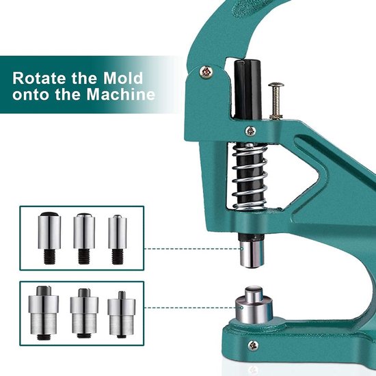 OmGoods - Dailygoody - Yosoo Handpers Eyelets Machine Set met 900 Eyelets en 3 Stempels voor Leder en Textiel van Omgoods — afbeelding 4