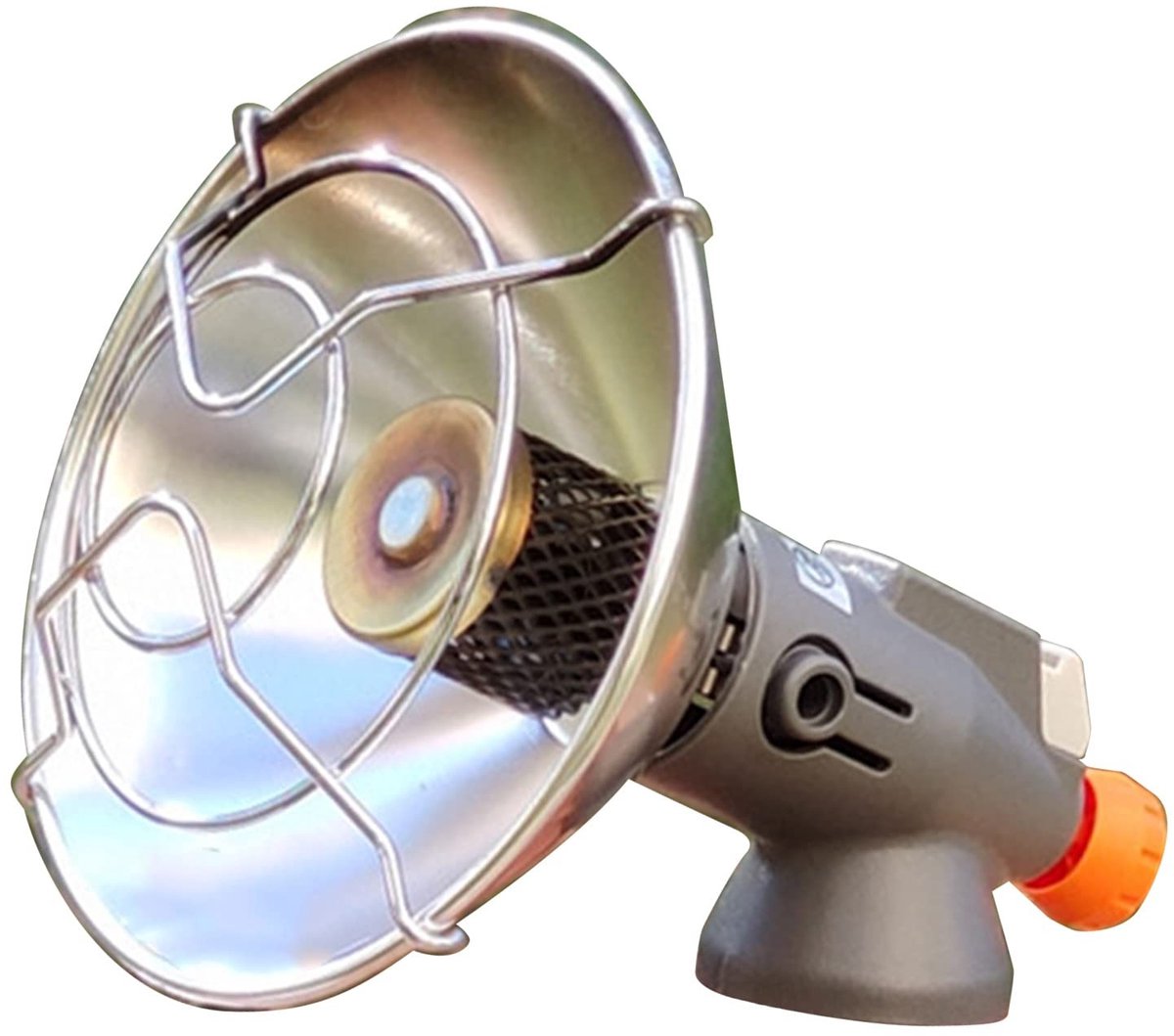 OmGoods - Dailygoody - Gasverwarmer Buiten - Terrasverwarmer - Piëzo-ontstekingsgasverwarmer - Zilver - Campingverwarmer - Draagbare Gasverwarmer - Geschikt voo