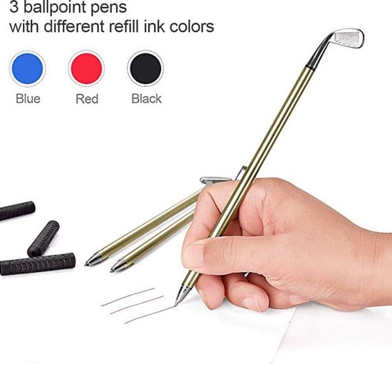 OmGoods - Dailygoody - Mini Desktop Golf Pen Set - Geschenkset voor Golfer Fans - Met Golfballen en Vlag - Creatief Kantooraccessoire - Perfect Cadeau voor Golf van Omgoods — afbeelding 4