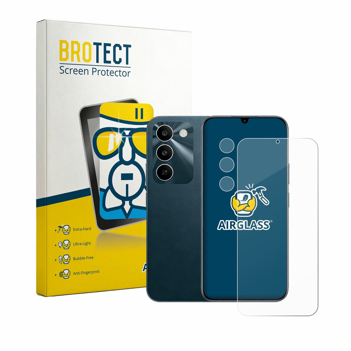 Screenprotector voor realme C100 5G (Voor+Camera) Beschermglas transparant