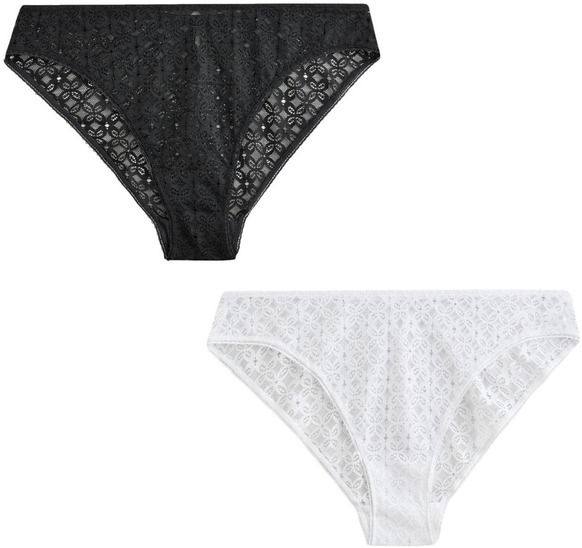 Next - Dames - Set van 2 kanten slips - Zwart