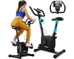 Trex Sport TX-350MB Rize – Hometrainer Fiets – Fitnessfiets voor Thuis – 10 Weerstandsniveaus & Hartslag – Compact Design – Zwart – Tot 120 kg