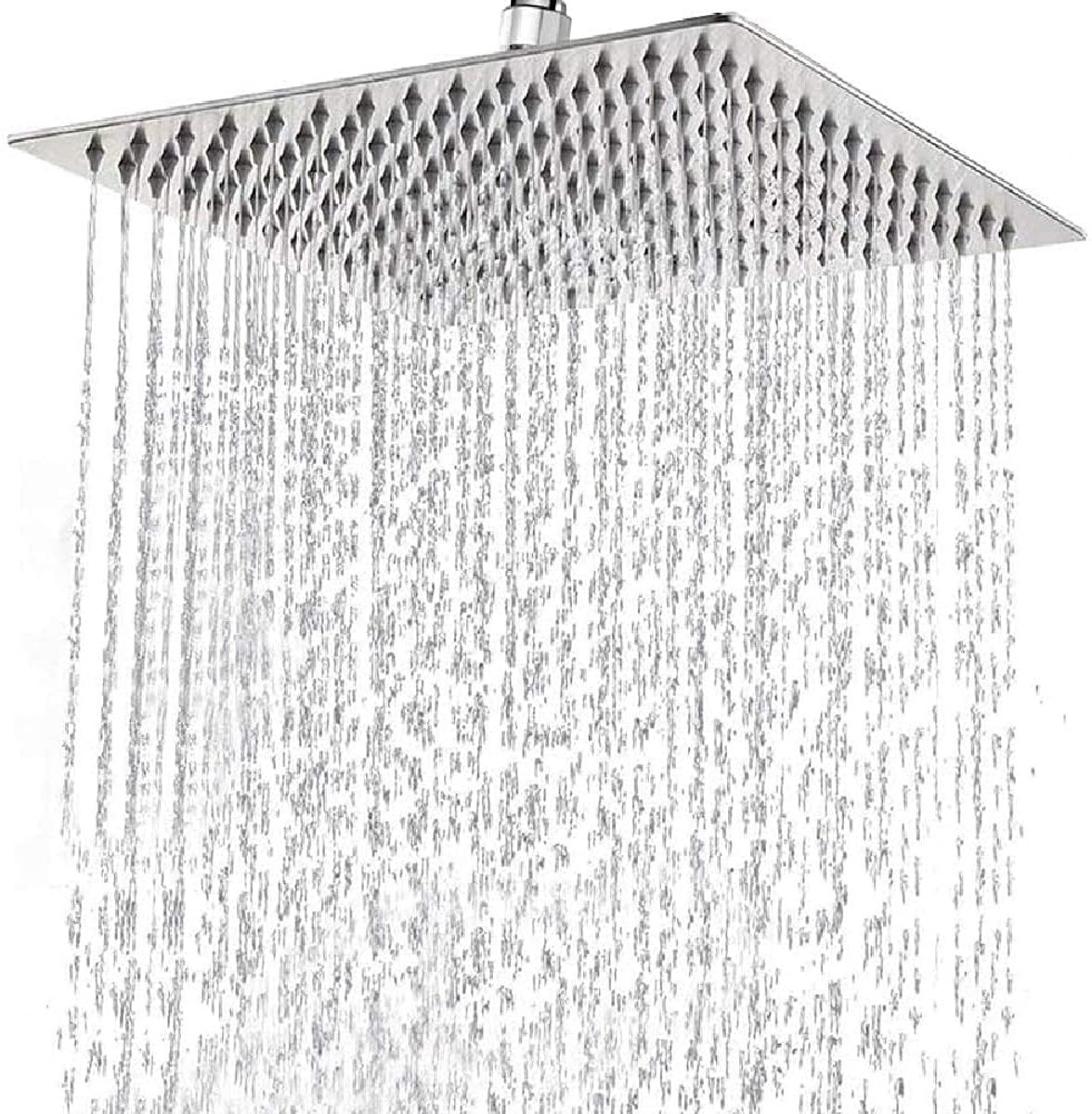 carmdering - Regendouche Hoofd - Vierkante Douchekop - Luxe Badkamer Accessoire - Air-in Technologie - Zelfreinigende Sproeiers - Roestvrij Staal - Chroom Afwerking - Waterbesparend Comfort - 1 Stuk