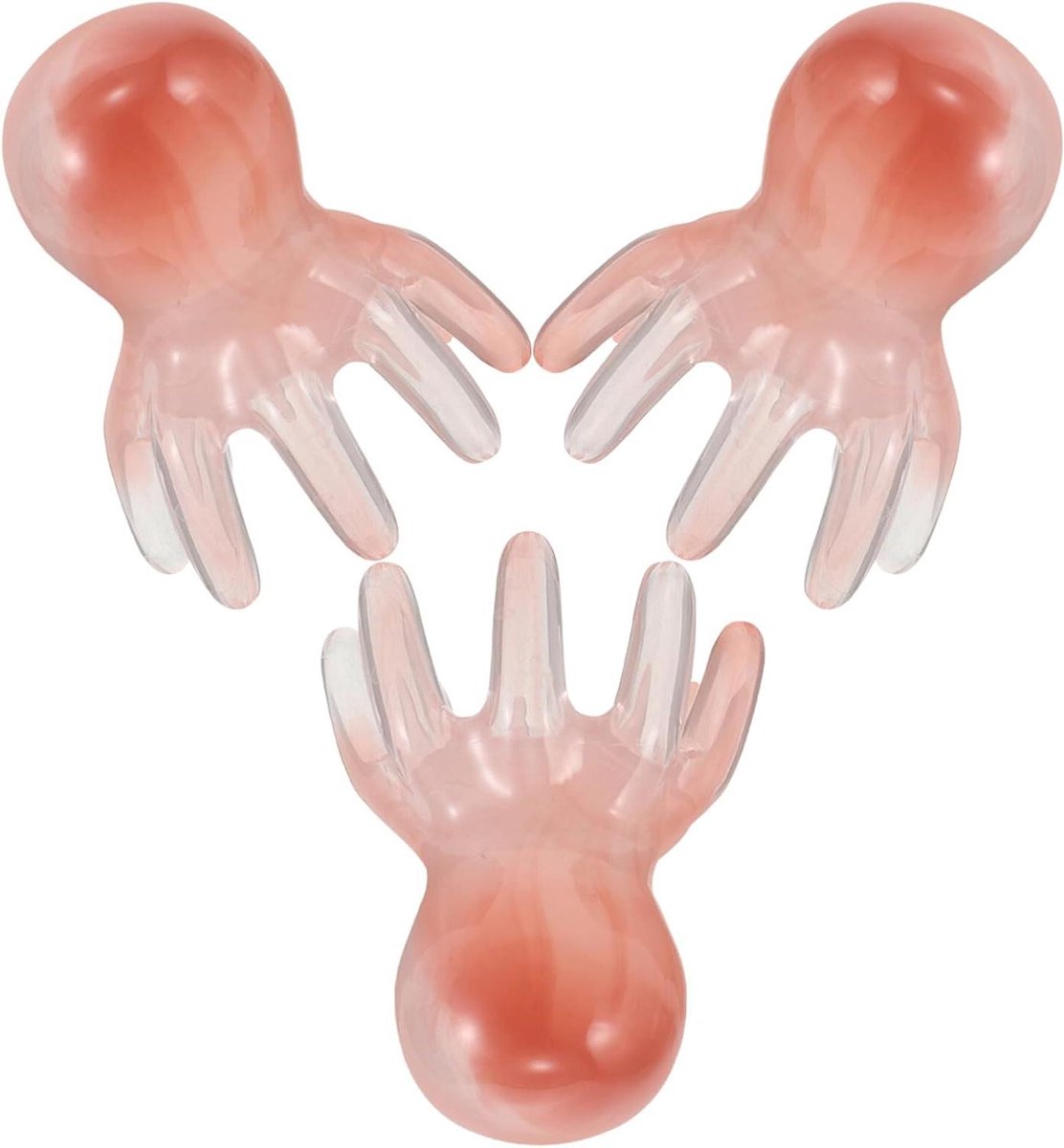 Hoofdmassage Kam - Octopus Massage - Diepe Ontspanning - Ergonomisch Ontwerp - 3 Stuks - Meerkleurig