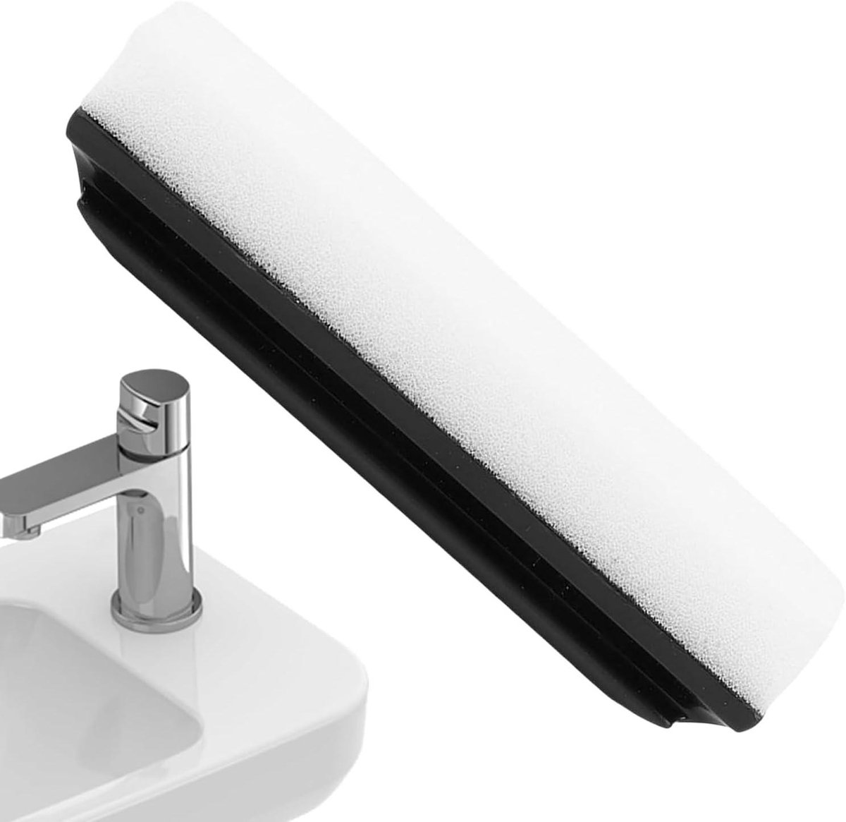 Baard Haar Reiniger - Spons Borstel - Netjes Schoonmaken - Ergonomisch Ontwerp - 12.3 cm - Zwart